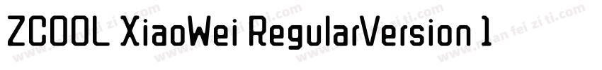 ZCOOL XiaoWei RegularVersion 1000字体转换